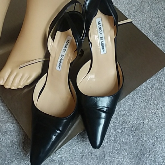 Manolo Blahnik Shoes - Manolo Blahnik /38/ black shoes with ankle tie